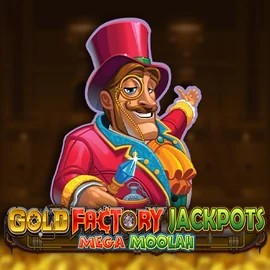 Gold Factory Jackpots Mega Moolah slot visual from Aurum Signature Studios available on funbet-kazino.es